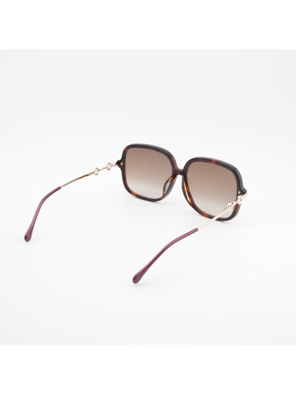 Gucci GG0884SA 002 Sunglasses Havana Square Frame, Brown Lenses - Picture 11 of 12